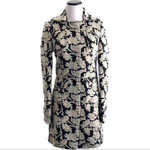 RACHEL Rachel Roy Floral Black Off White Coat